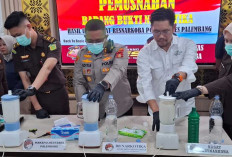 Polrestabes Palembang Musnahkan Barang Bukti Sabu Seberat 1.063 Gram, Ini Jumlah Jiwa Diselamatkan