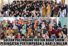 Ikutan Road Show Peringatan Pertempuran 5 Hari 5 Malam, Sultan Palembang Bikin Geger Para Pelajar