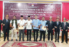 KPU OKI Gelar Rapat Pleno Pengundian Nomor Urut Pasangan Calon Bupati dan Wakil Bupati OKI Tahun 2024