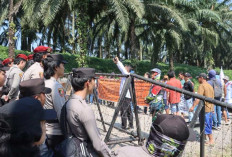 Polres Lahat Amankan Jalannya Unjuk Rasa Ratusan Warga di PT. SMS Kikim Barat, Ini Jumlah Masanya