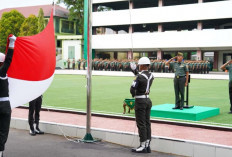 Prajurit dan ASN Kodam II Sriwijaya Dengarkan Arahan Kasad dalam Upacara 17-an, Berikut Isinya