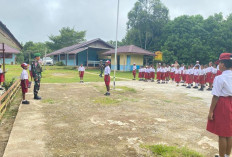 Satgas Yonif 144 Jaya Yudha Gelar Upacara Bendera Bersama Siswa SD, Dimana Lokasinya?