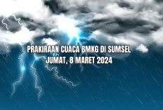 Prakiraan Cuaca BMKG di Sumsel, Jumat 8 Maret 2024, Peringatan Dini Diberikan Siang Hingga Dini Hari