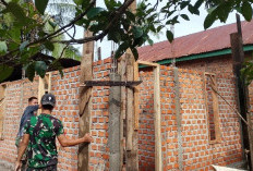 Pengerjaan Rehab RTLH Titik 1 Memuaskan, Hal Ini Ditunjukan Satgas TMMD 128 Kodim 0405 Lahat
