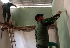 RTLH Ibu Watini Mulai Bersolek! Satgas TMMD Kodim Salatiga Beri Polesan Akhir di Desa Cukil Semarang