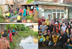 Lestarikan Budaya Gotong Royong, Warga Plaju Palembang Berjibaku Bersihkan Aliran Anak Sungai
