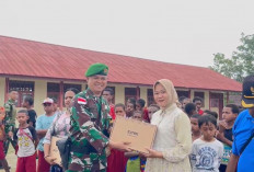 Satgas Yonif 141 Aneka Yudha Jaya Prakosa berikan Bantuan Laptop dan Seragam Sekolah, Dimana?