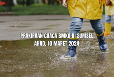 Prakiraan Cuaca BMKG di Sumsel, Ahad 10 Maret 2024, Beberapa Daerah Masih Berpotensi Hujan Deras