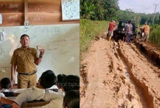 Miris! Demi Mengajar, Guru PPPK di OKU Timur Tempuh Jalan Berlumpur dan Ekstrem