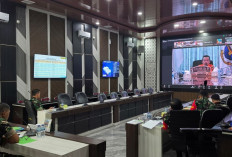 Antisipasi Eskalasi Karhutla, Kasdam II Sriwijaya Pimpin Rakor via Zoom Meeting
