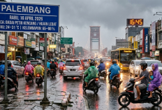Waspada Cuaca Ekstrem! Prakiraan Cuaca Palembang Rabu 16 April 2026: Potensi Badai Petir Kencang
