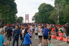 Uji Coba Car Free Day Sudirman Dipangkas Satu Jam, Lancar dan Dipadati Ribuan Warga Palembang