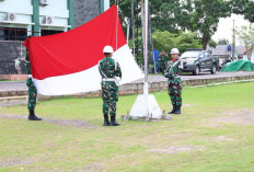 Gelar Upacara Bulanan, Begini Amanat Kasad Dibacakan Dandim Palembang