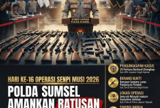 Polda Sumsel Ungkap 29 Kasus hingga Hari ke-16 Operasi Senpi Musi 2026, Ratusan Senpi Ilegal Diamankan
