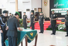Pejabat Korem Gapo Ini Hadiri Acara Tradisi dan Sertijab PJU Kodam II Sriwijaya
