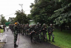 Uji Ketahanan Fisik dan Mental, Siswa Dikma Tamtama TNI-AD Gel II TA 2023 Berjalan Kaki sejauh 30 Km