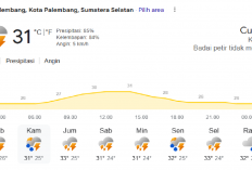 Prakiraan Cuaca Palembang Kamis 21 Mei 2026: Waspadai Potensi Badai Petir Tidak Merata Sebelum Bepergian!