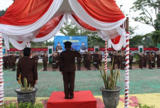 Upacara HUT Kemerdekaan RI Ke-80 di Kejari Prabumulih