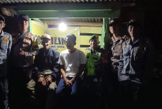 Bersama-sama Polsek dan Linmas, Babinsa Koramil 405-08 Jarai Laksanakan Siskamling 