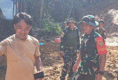 Akses Jalan Sepanjang 2.000 Meter di Desa Lubuk Tampang di Datangi Dansatgas TMMD Kodim Lahat