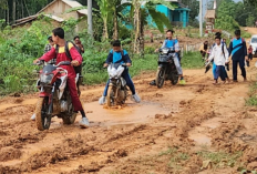 Miris, Puluhan Tahun Anak anak Di Desa Banding Agung Ke Sekolah Harus Berjuang Melewati Jalan Berlumpur Ini
