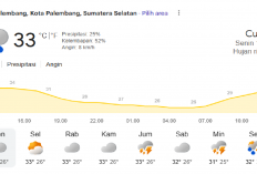 Sedia Payung! Info BMKG: Prakiraan Cuaca Sore Ini, Senin 1 Juni 2026 Palembang Hujan Ringan