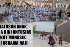 Ikut Manasik di Asrama Haji, Ekspresi Ratusan Anak Usia Dini ini Bikin Gemes Para Bunda