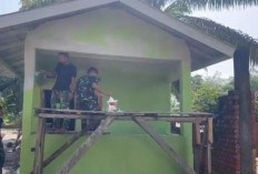 Tahap Akhir, 3 Anggota Satgas TMMD Kodim Lahat Kompak Lakukan Pengerjaan Sasaran Fisik Ini