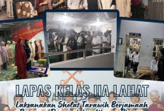 Kalapas Kelas llA Lahat Salat Tarawih dan Tadarus Al-Qur’an Bersama 92 WBP, Ini Tujuannya 