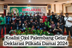 Ga Mau Ketinggalan, Koalisi Ojol Palembang Gelar Deklarasi Pilkada Damai 2024