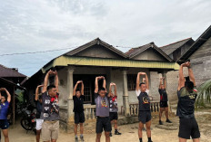 Pererat Silaturahmi di Pulau Lepar, Satgas TMMD Kodim Basel Gelar Senam Kerja dan Olahraga Bersama