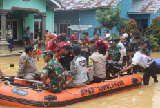Cek Ke Lokasi Yang Terkena Banjir, Dandim 0420/Sarko Wilayah Kodam II/Swj dan Porkopimda Adakan Monitoring Ini