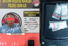 Satresnarkoba Polres Ogan Ilir Ringkus Residivis Pengedar Sabu, Polisi Sita Empat Paket Narkotika