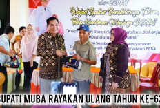 Cara Unik Penuh Kesan, Bupati Muba HM Toha Rayakan Ulang Tahun ke-62, Berbagi Sembako dengan Warga Babat Toman