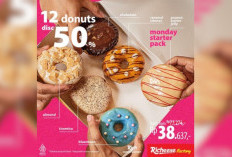 Promo Monday Starter Pack,  Ide Takjil Buka Puasa Pembelian 12 pcs Donut  Bayar Rp38.637 Dapatkan Diskon 50%