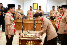 Wali Kota Ratu Dewa Lantik Pengurus Kwarcab Pramuka, Tekankan Pembinaan Generasi Muda