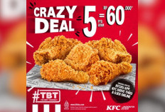 Promo KFC 5 Ayam goreng hanya bayar Rp60.000an aja berlaku disemua outlet KFC