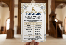 Jadwal Sholat dan Imsak Palembang Kamis 16 April 2026 untuk Wilayah Kota & Sekitarnya