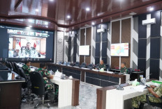 Lewat Vicon, Kasdam II Sriwijaya Hadiri Rapat Evaluasi Percepatan Pembangunan KDKMP