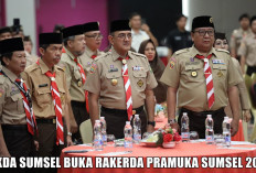 Buka Rakerda Pramuka Sumsel 2025, Sekda Edward Candra Mendapat Sambutan Hangat dari Ketua Kwarda Riza Pahlevi 