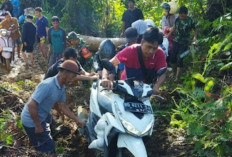 TNI-Polri Atasi Kemacetan Akibat Longsor di Lebong