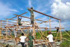 Bantu Ibadah Masyarakat Papua, Satgas Yonif 200/BN Dibawah Komando Kodam II/Swj Bangun Gereja di Yalimo