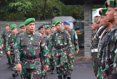 Tiga Matra TNI Wilayah Provinsi Lampung Ikuti Apel Gelar Pasukan Pengamanan Pemilu 2024 Tersebar