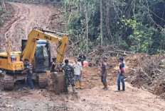 Dansatgas TMMD Kodim Lahat Tinjau Kondisi Akses Jalan di Desa Lubuk Tampang, Ini Giatnya