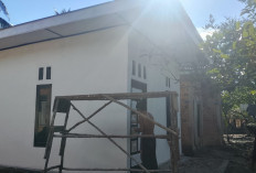 Warga Desa Lubuk Tampang Percantik Pembangunan Rumah Program TMMD ke-128 Dengan Warna Ini