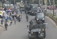 Beginilah Kemerihan HUT Ke-79 TNI di Depan Makodam II Sriwijaya 