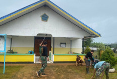 Tunjukkan Komitmen, Satgas Yonif 144 Jaya Yudha Gelar Pembersihan Gereja, Ini Lokasinya