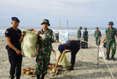 Karya Bakti Pembersihan Pantai Panjang Dalam Rangka HUT Ke-78 Kodam II/Sriwijaya