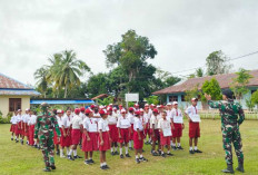Ada Latihan Baris Berbaris di SMP Perbatasan, Ini Tujuan Satgas 141 Aneka Yudha Jaya Prakosa