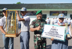 Meriah! Kasrem Gapu Serahkan Piala Bergilir, Danrem: Lomba PBB Tingkat SMA Se-Kota Jambi